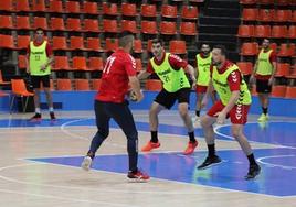 El UBU San Pablo Burgos durante un entrenamiento.