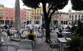 Terraza en la plaza Mayor de Burgos