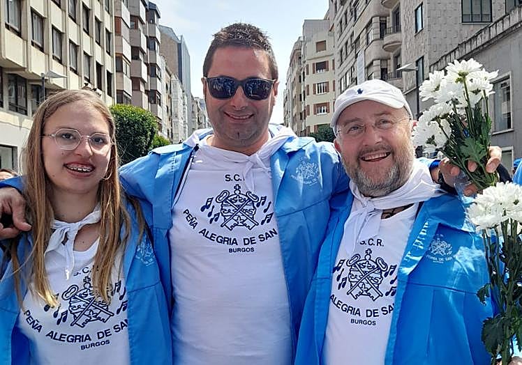 Javier Losán en la ofrenda de flores de Sampedros 2023