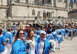 Javier Losán en la ofrenda de flores de Sampedros 2023