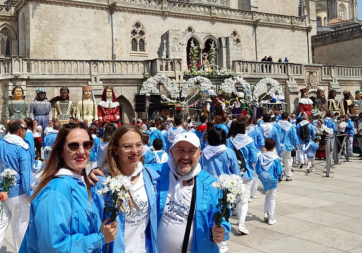 Javier Losán en la ofrenda de flores de Sampedros 2023
