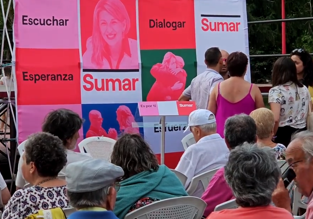 La campaña de Sumar en Miranda de Ebro, Burgos.