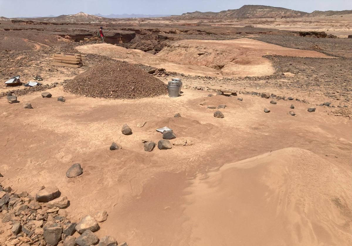 Yacimientos de Lothagam, situados en la orilla oeste del Lago Turkana, en Kenia.