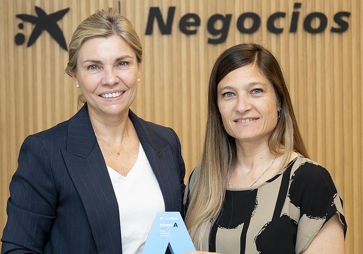 Belén Martín, directora de CaixaBank en Castilla y León y Florencia Liubitch, fundadora de Inglés a la Carta