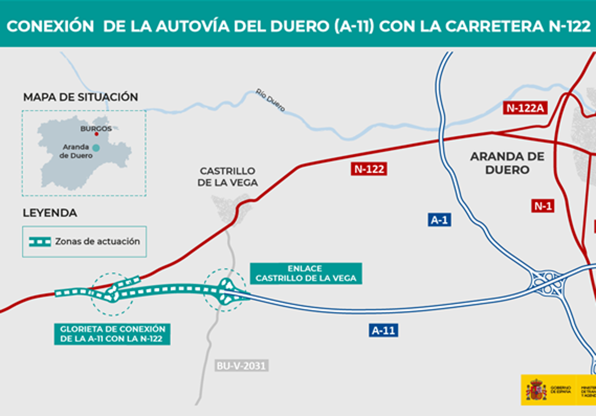 Próximas obras en la carretera de la provincia de Burgos.