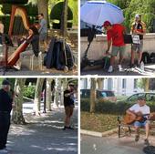 Músicos callejeros inundan de arte el Paseo del Espolón en Burgos