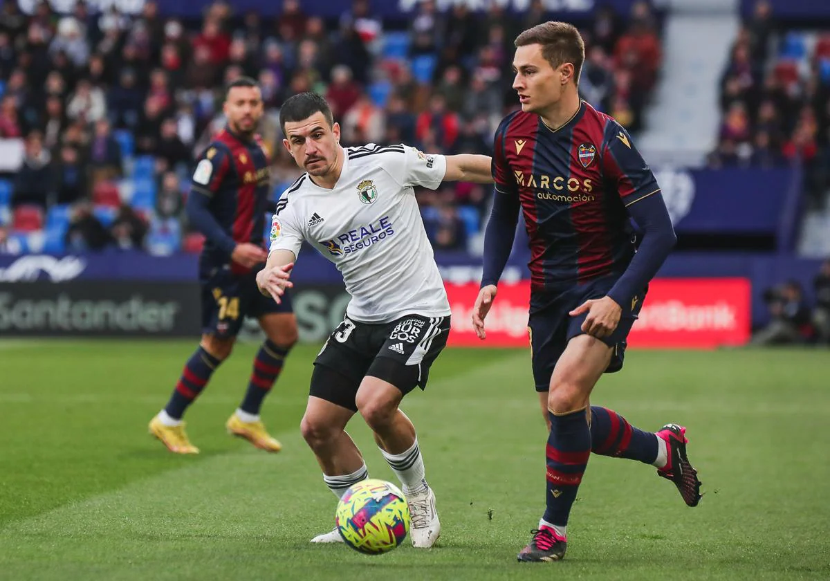 Posiciones de levante ud contra burgos club de fútbol