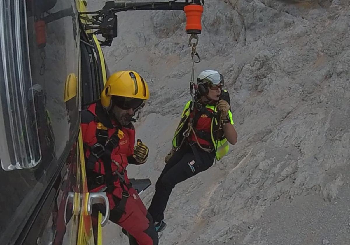 Rescate en montaña gestionado por el Centro Coordinador de Emergencias.