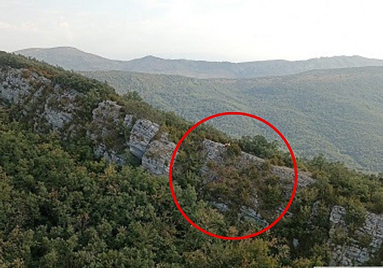 Zona del Monte Umión donde ha sido rescatada la joven.