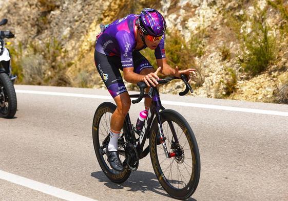 Eric Fagúndez, el ciclista más combativo de la quinta etapa de La Vuelta.