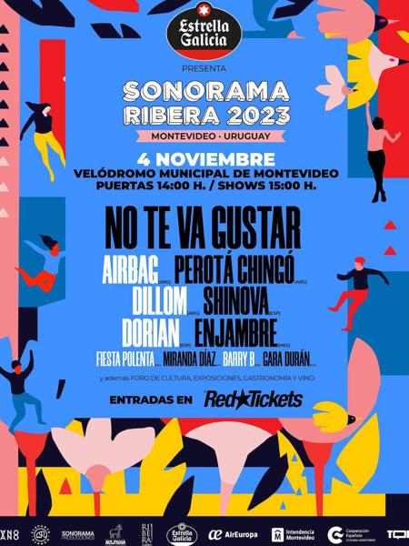 Cartel de Sonorama Ribera en Montevideo, Uruguay.