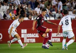 Álex Sancris estreno titularidad con el Burgos CF en el Carlos Belmonte