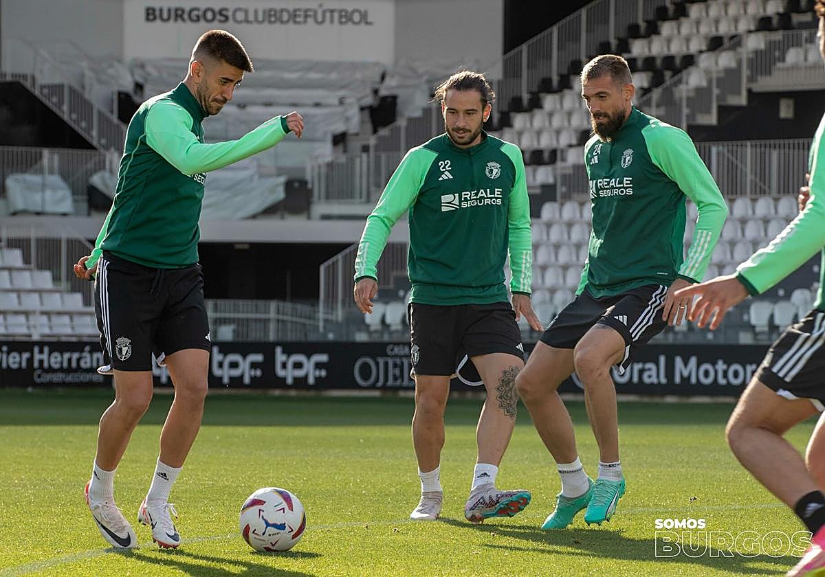 Imagen de un entrenamiento del Burgos CF.