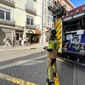 El aviso de una fuga de gas moviliza a los Bomberos de Burgos en la calle Santander