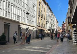 Calle de la Moneda este sábado en el que se celebra el Burgos Cidiano.