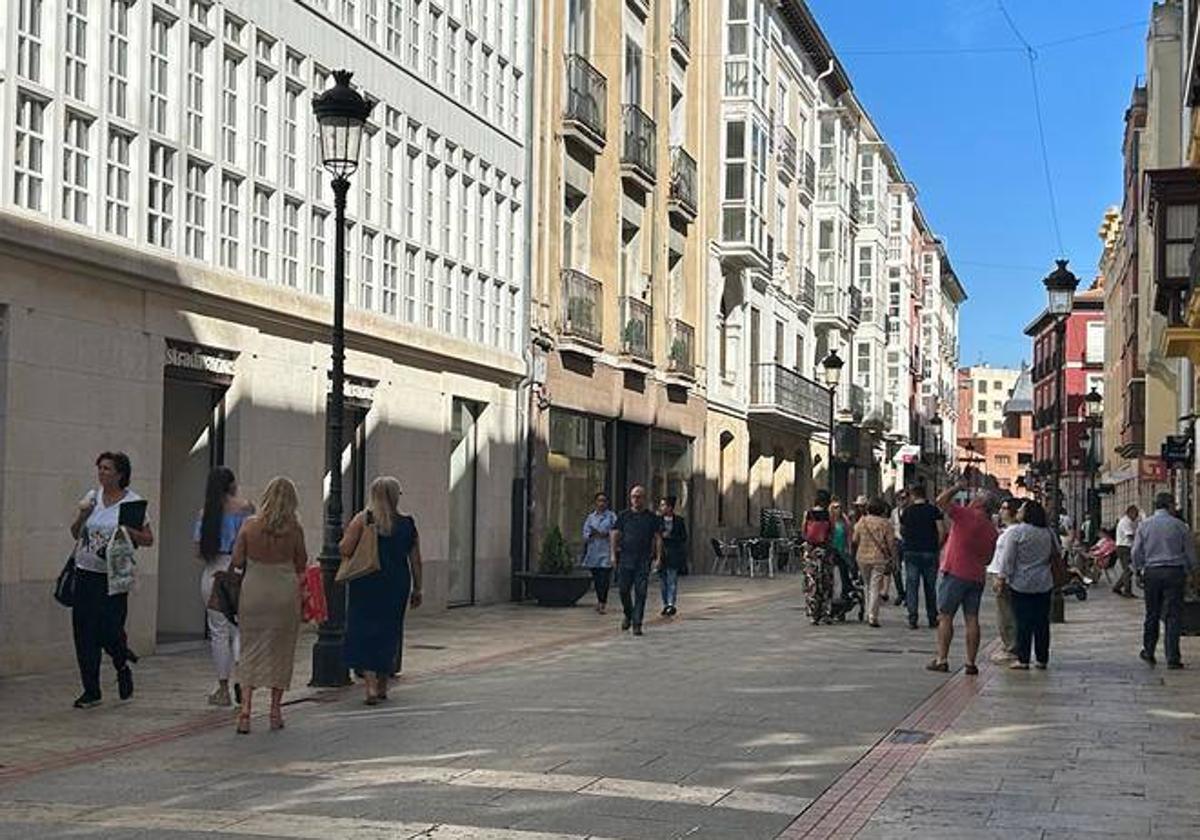 Calle de la Moneda este sábado en el que se celebra el Burgos Cidiano.