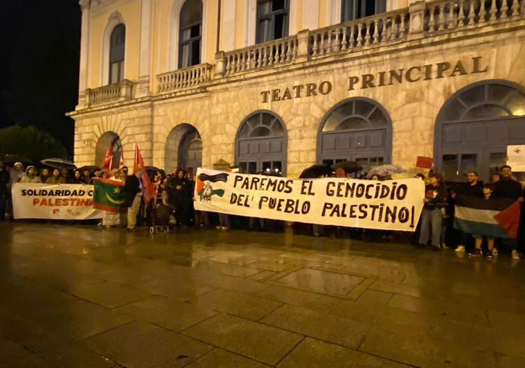 Manifestación en apoyo del pueblo palestino este martes por la tarde en Burgos