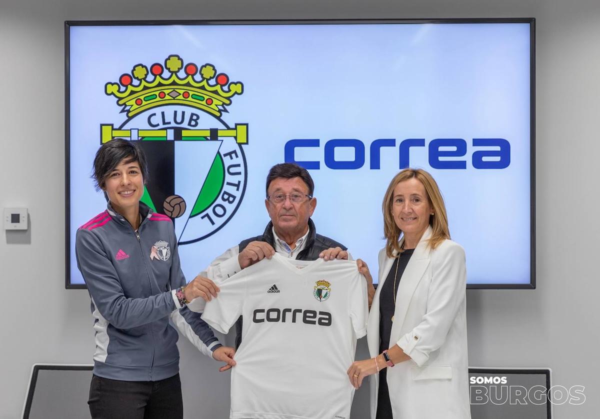 Presentación de Correa como nuevo patrocinador principal del Burgos CF Femenino