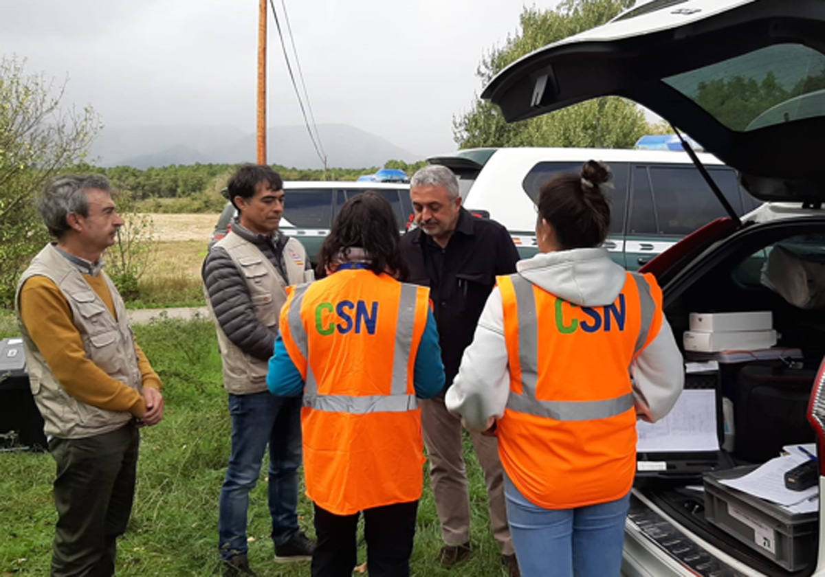 El subdelegado del Gobierno en Burgos, Pedro de la Fuente, también acudió al ejercicio.