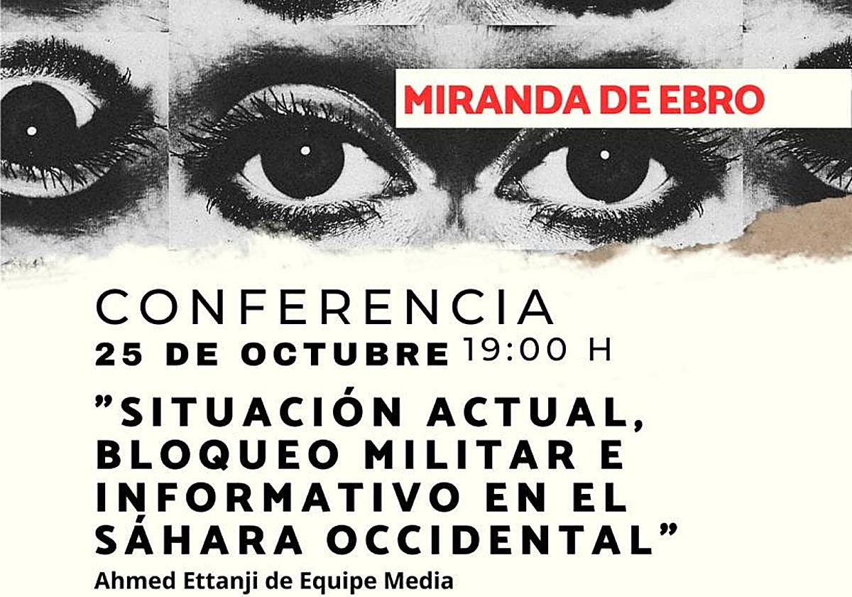 La conferencia está organizada por la Asociación Burgalesa Amigos del Pueblo Saharaui.