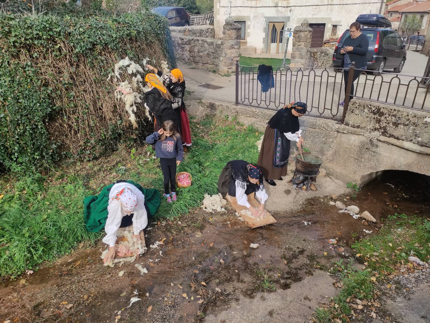 La trashumancia se apodera de Tolbaños de Arriba