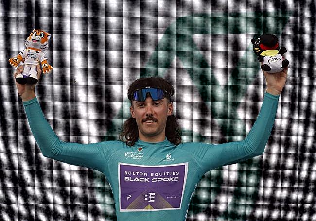 George Jackson, en el podio en Malasia.