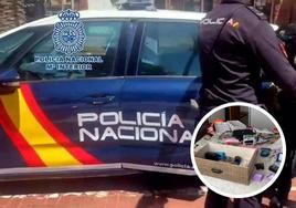 La Policía Nacional de Burgos investiga el suceso. En el círculo la habitación de una de las viviendas en las que entraron a robar.