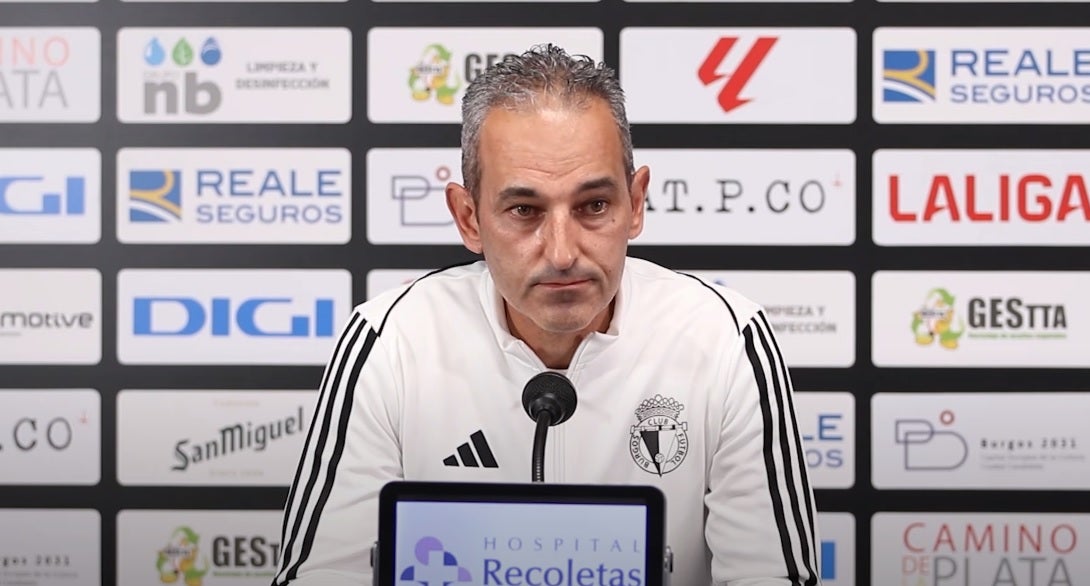 Pablo Lago en la sala de prensa de El Plantío.