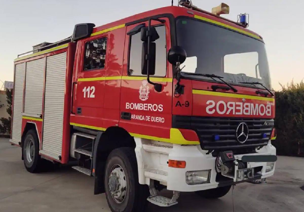 Vehículo del parque de bomberos de Aranda de Duero.