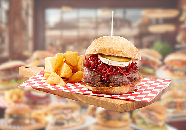 El plato 'Hamburguesa de Piquillo' del restaurante burgalés 'Sala Quince'