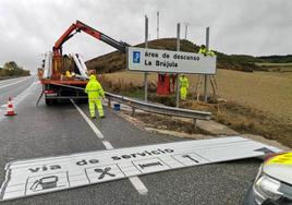 Trabajos de conservación de carreteras.