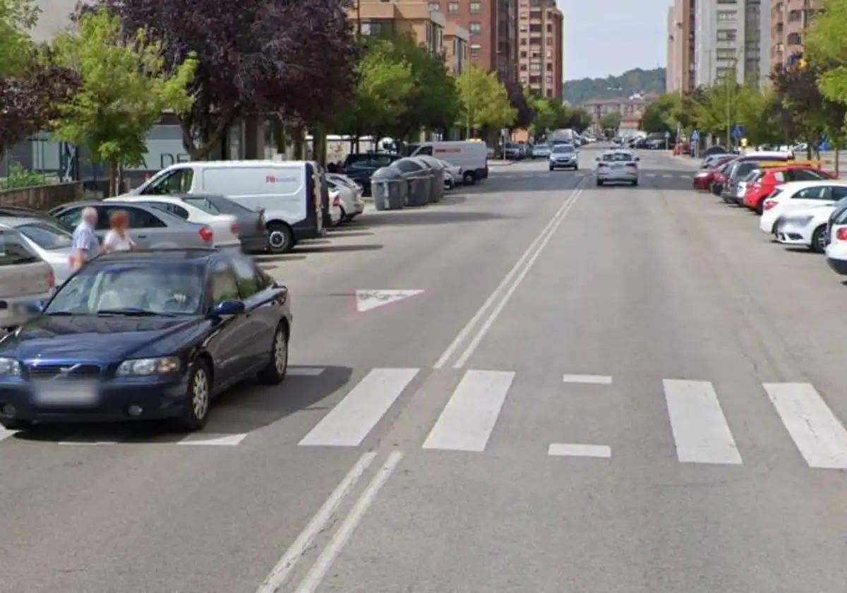 Paso de peatones de la calle Condesa Mencía de Burgos donde se produjo el fatal atropello