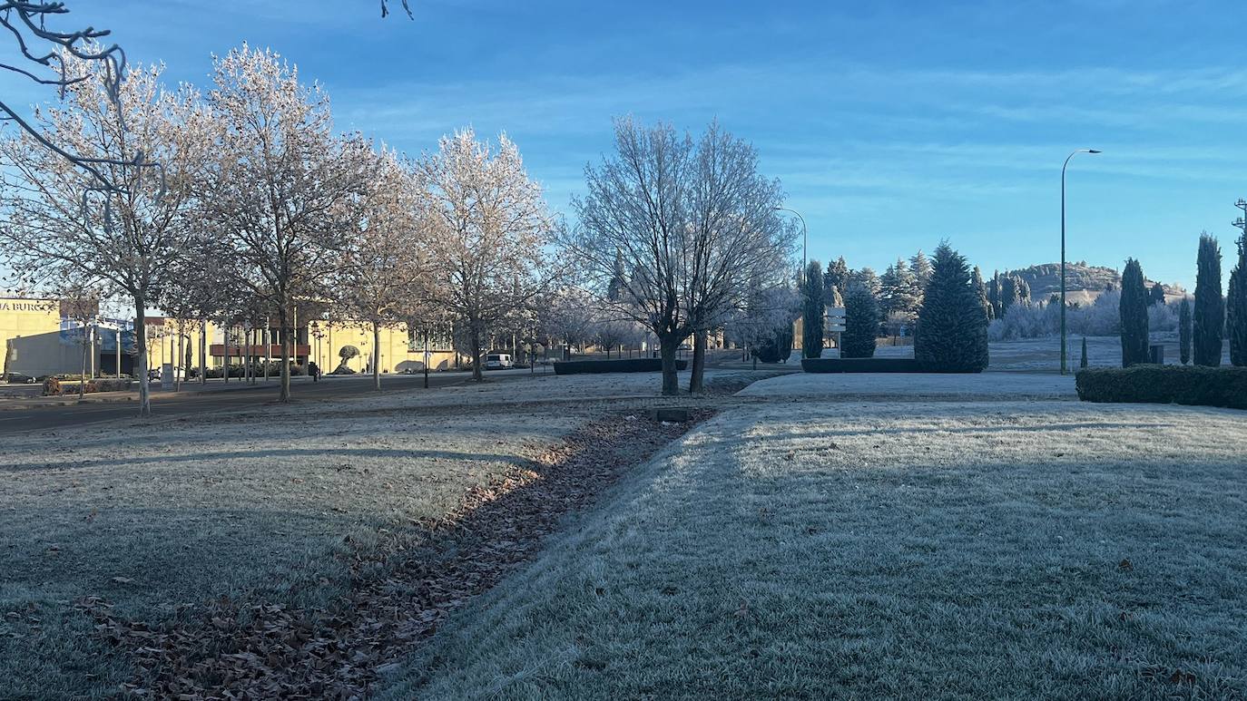 Burgos despierta blanca con una nueva cencellada