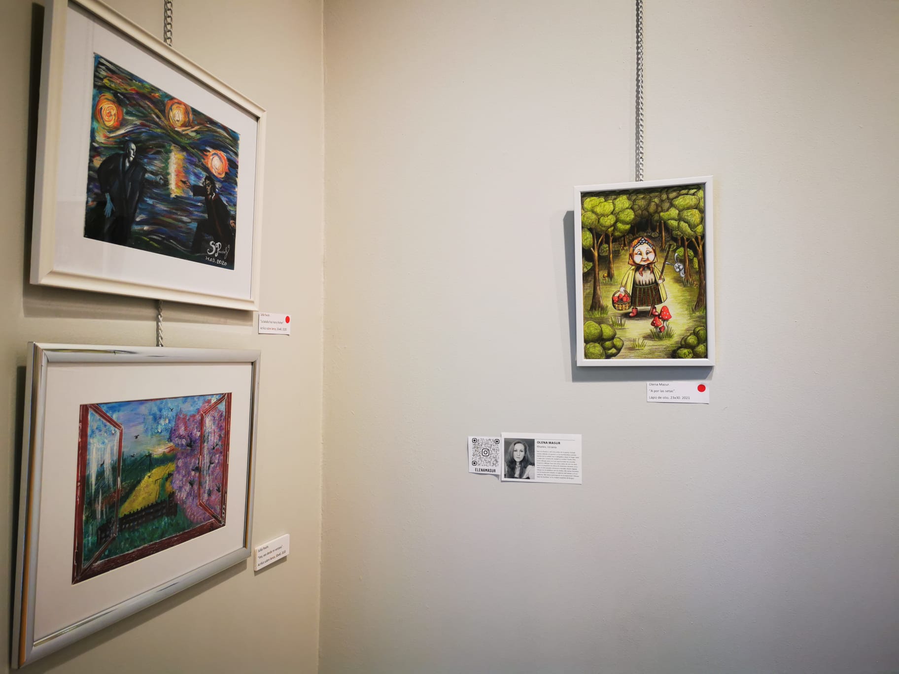 Fotos: Artistas ucranianos exponen en la Biblioteca Miguel de Cervantes de Burgos