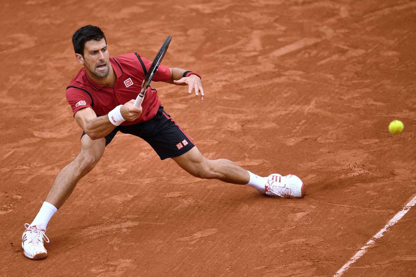 Durante la final de Roland Garros 2016 en la que se impuso a Murray.