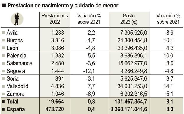 Prestaciones por nacimiento y cuidado del menor