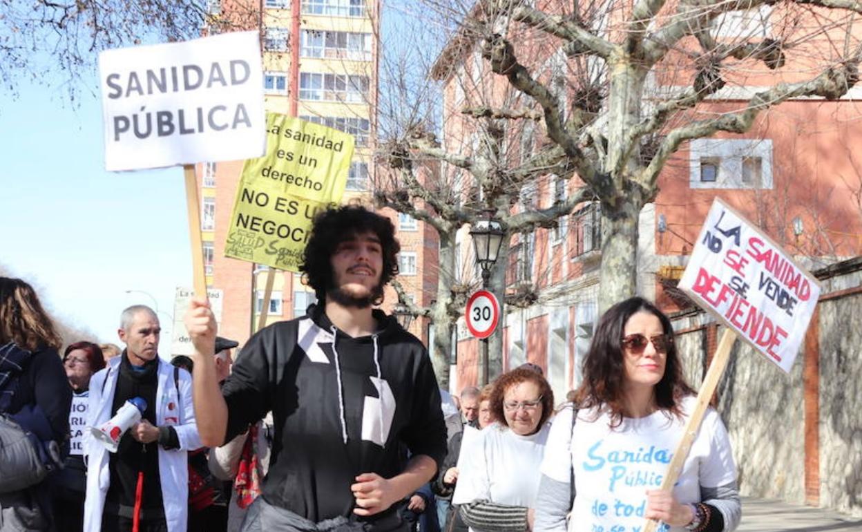 Protesta en Burgos por la situación de la Atención Primaria. 