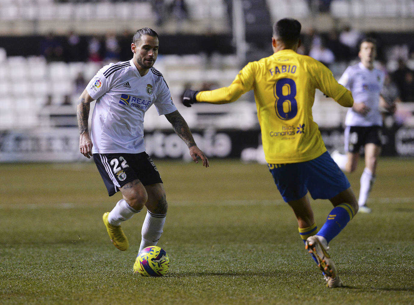 Imágenes del empate entre el Burgos CF y la UD Las Palmas este lunes en El Plantío