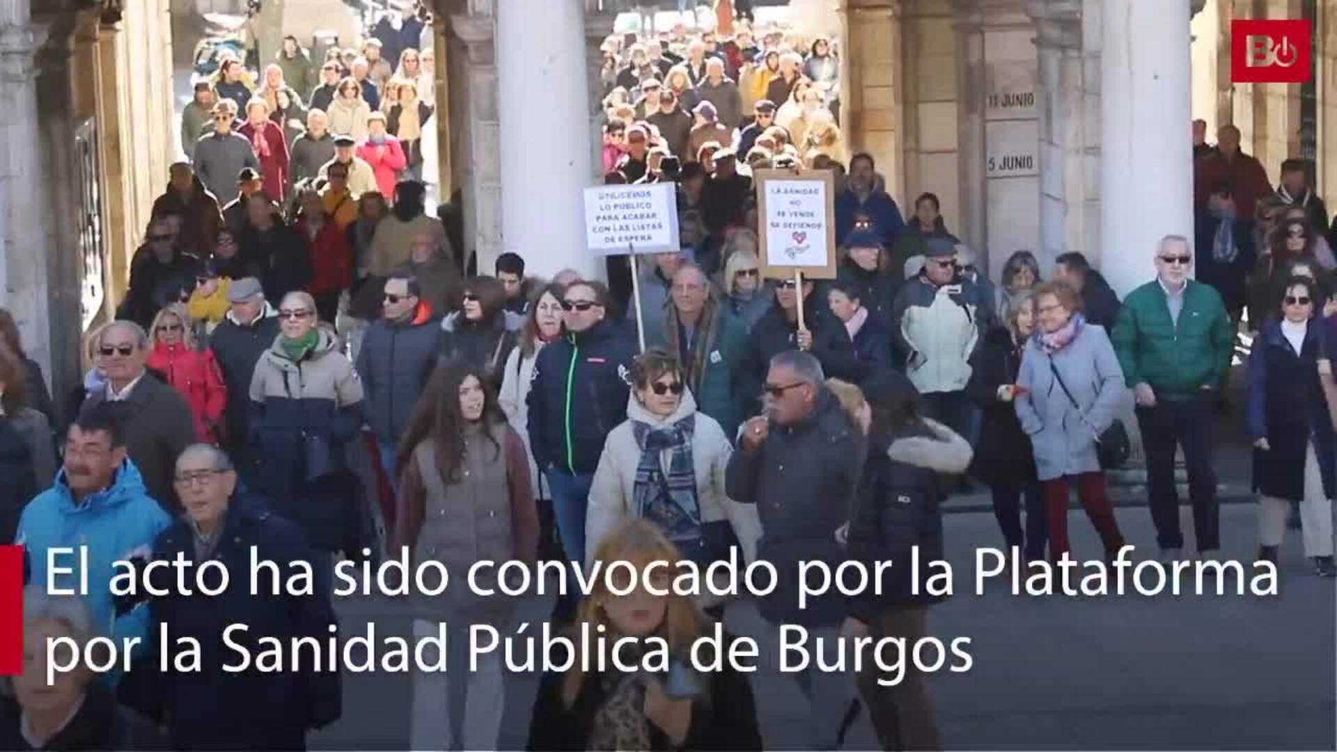 Miles de burgaleses defienden la Sanidad Pública en una multitudinaria manifestación