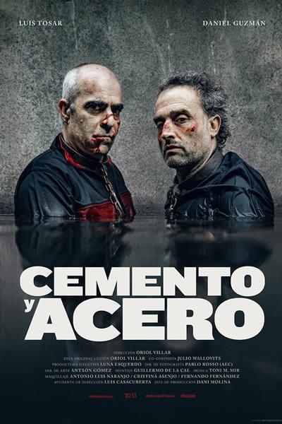 Cartel de 'Cemento y acero'. 