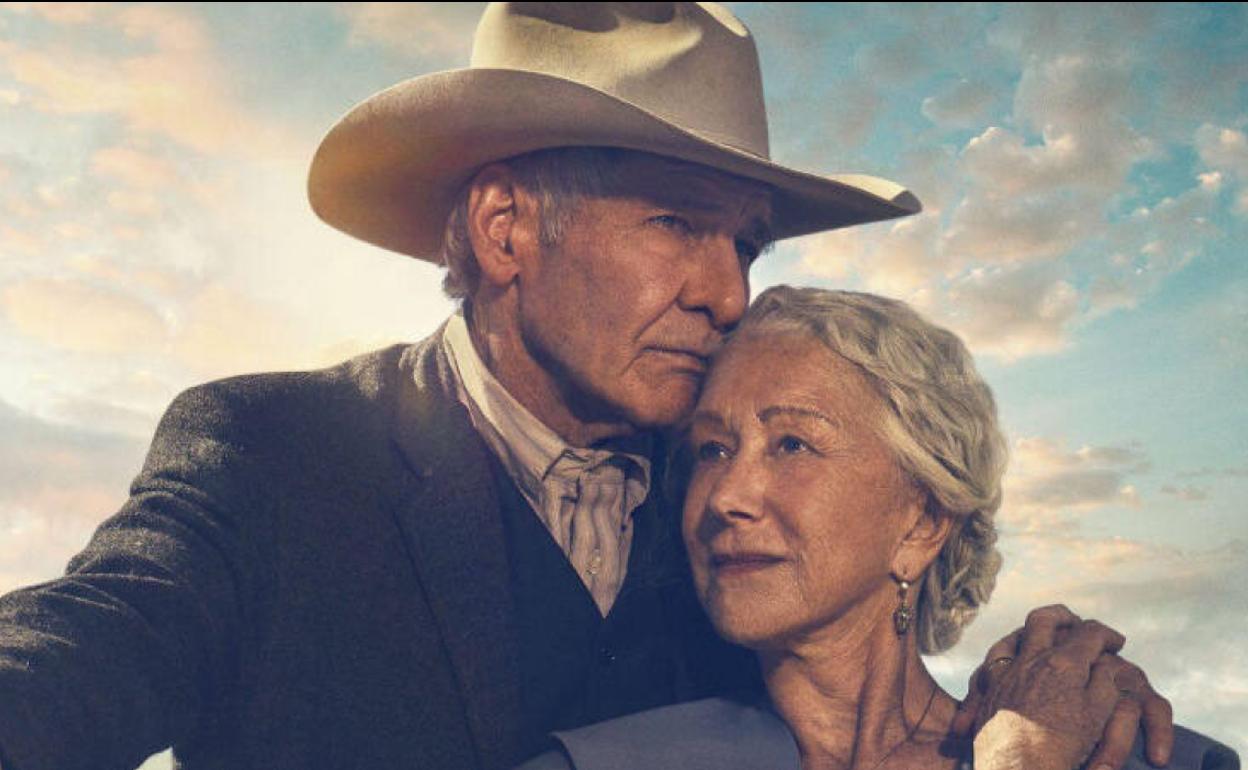 Harrison Ford y Helen Mirren en un fotograma de 'Yellowstone'