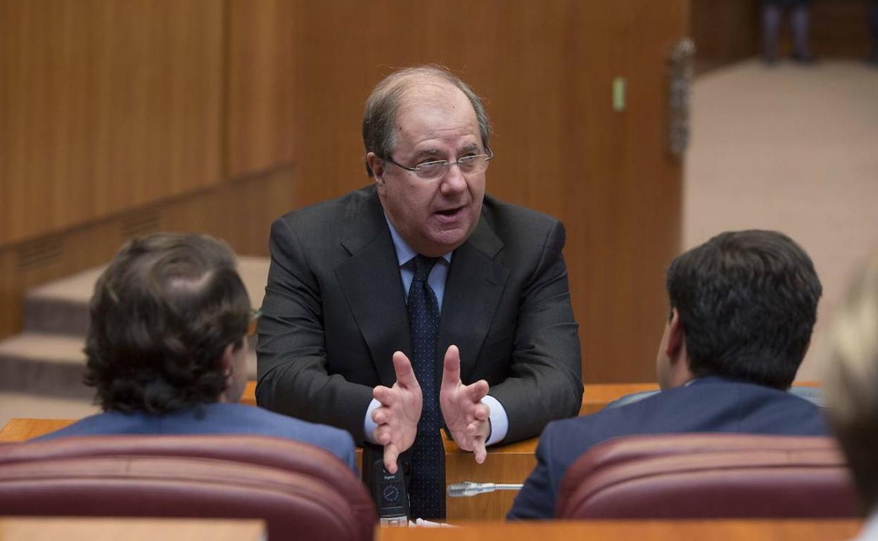 Juan Vicente Herrera, en las Cortes de Castilla y León en 2017. 