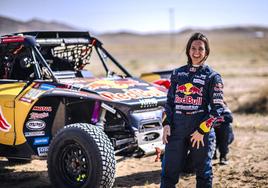 La pilota Cristina Gutiérrez en el Rally Dakar.