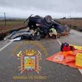 Herido en un vuelco en Campillo de Aranda