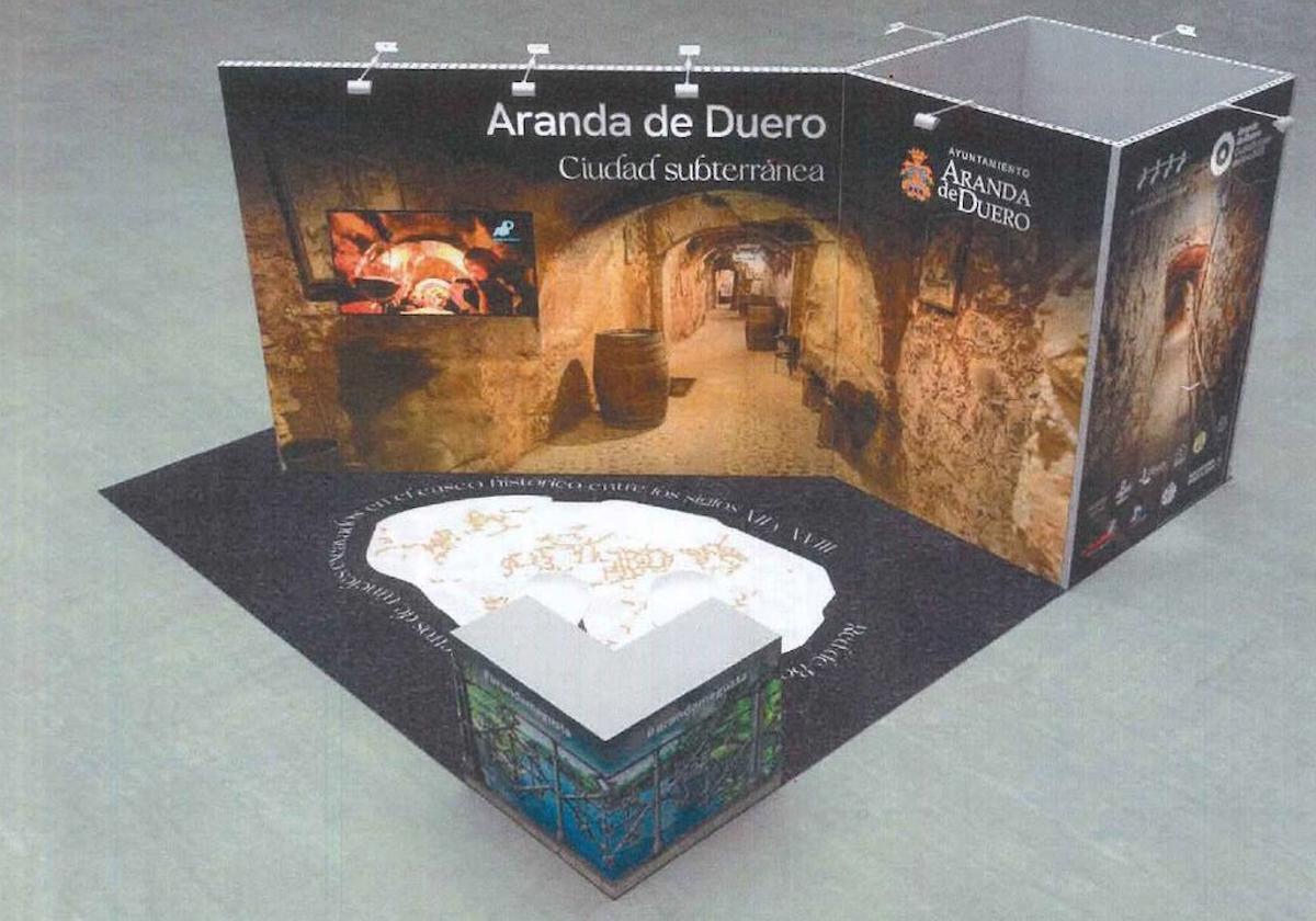 Uno de los 'stand' que representará la 'ciudad subterránea' de Aranda de Duero en FITUR