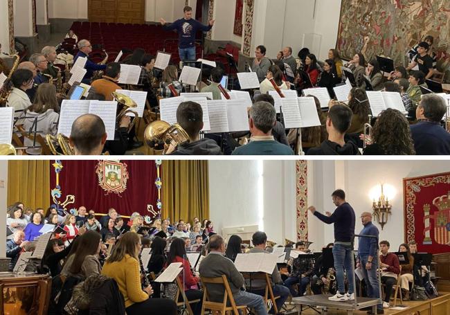 Ensayo de la banda Ciudad de Burgos.