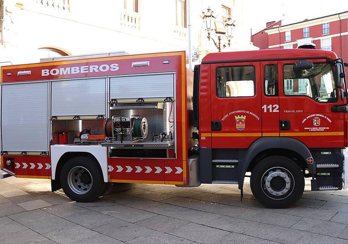 Imagen de archivo de un camión autobomba de Bomberos de Briviesca