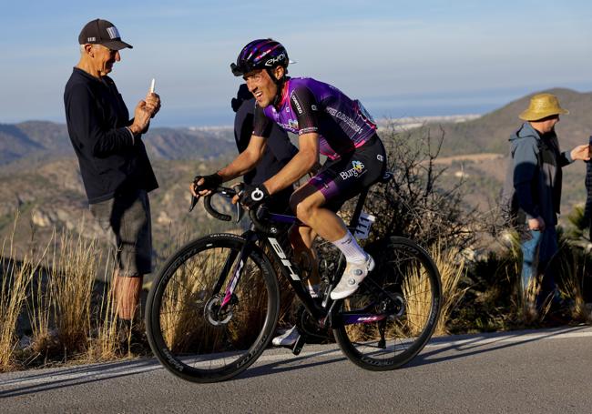 José Manuel Díaz, el ciclista morado más destacado en Valencia