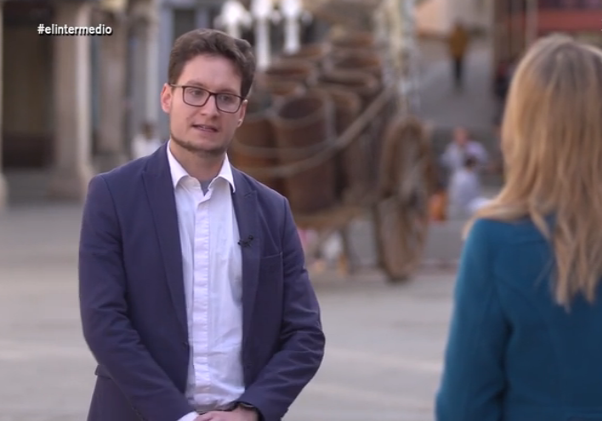 El alcalde de Aranda, Antonio Linaje, en 'El Intermedio'.