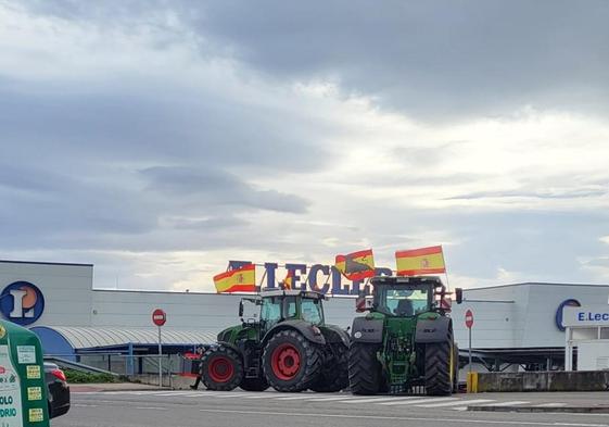 Tractorada del jueves en Miranda de Ebro.